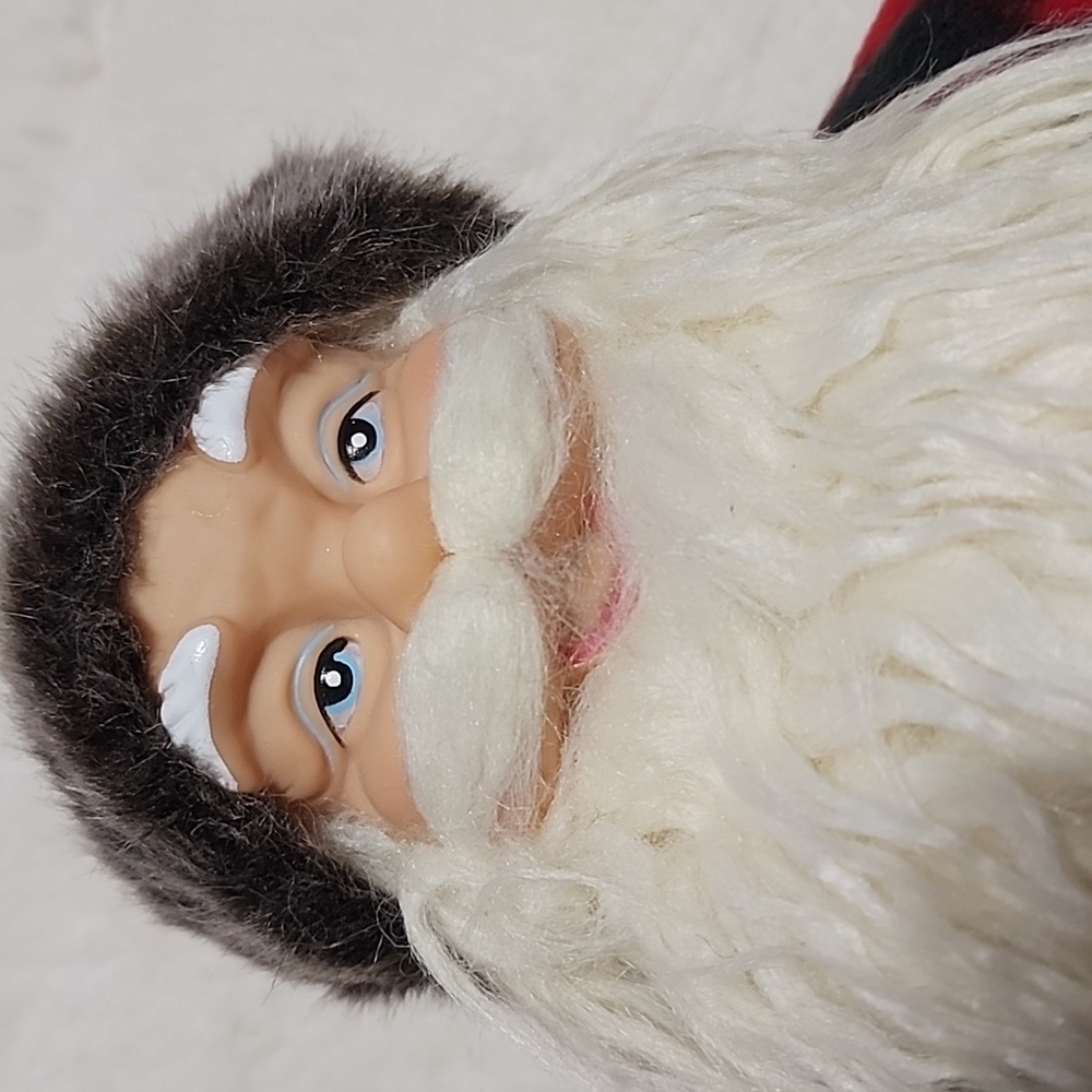 Festive Santa Claus Holiday Figurine - Red and Black. 19" Tall. - Picture 2 of 8